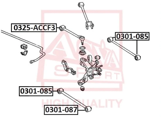 Mounting, control/trailing arm (0301-087)