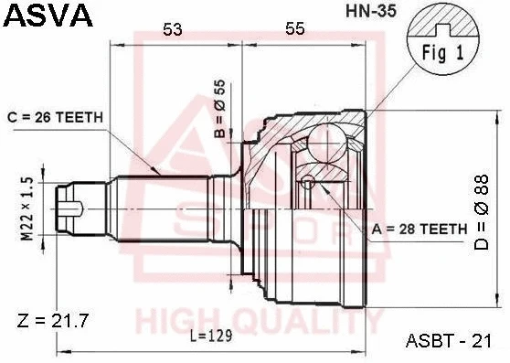 Joint Kit, drive shaft (HN-35)