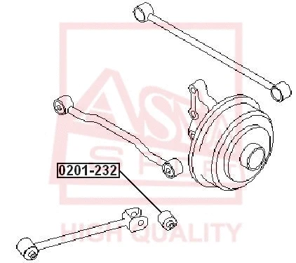 Mounting, control/trailing arm (0201-232)