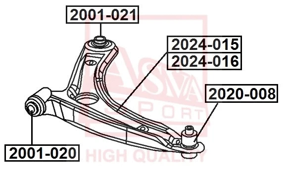 Control/Trailing Arm, wheel suspension (2024-015)