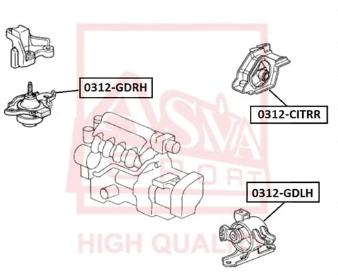 Mounting, engine (0312-CITRR)