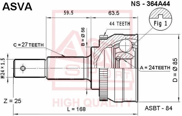 Joint Kit, drive shaft (NS-364A44)