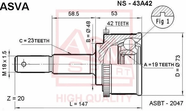 Joint Kit, drive shaft (NS-43A42)