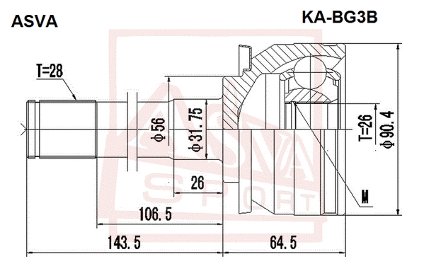 Joint Kit, drive shaft (KA-BG3B)