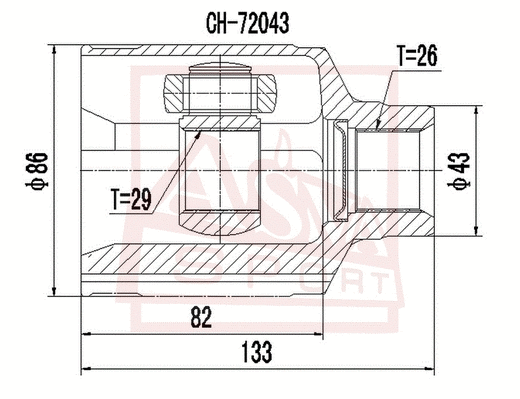 Joint Kit, drive shaft (CHRIR-V200AT)