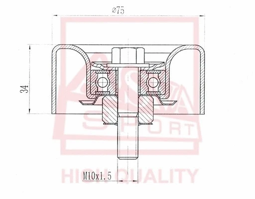 Tensioner Pulley, V-belt (NSBP-007)