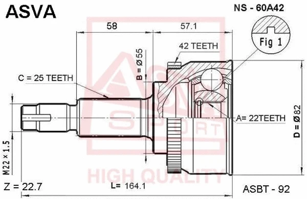 Joint Kit, drive shaft (NS-60A42)