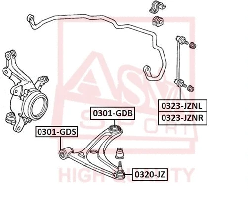 Link/Coupling Rod, stabiliser bar (0323-JZNR)