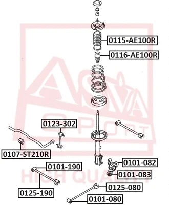 Link/Coupling Rod, stabiliser bar (0123-302)