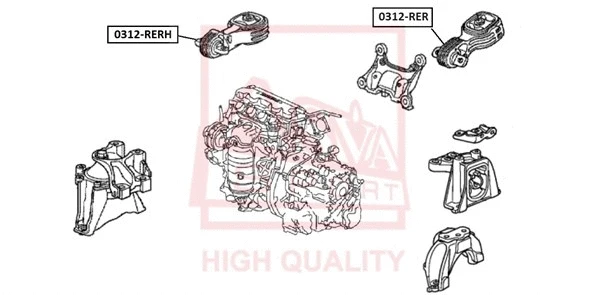 Mounting, engine (0312-RERH)