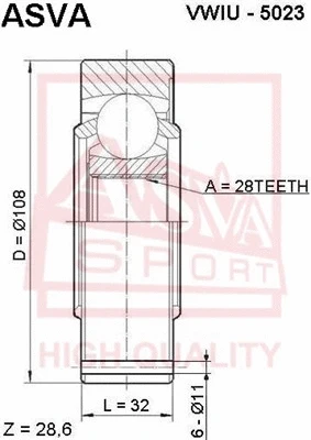 Joint Kit, drive shaft (VWIU-5023)