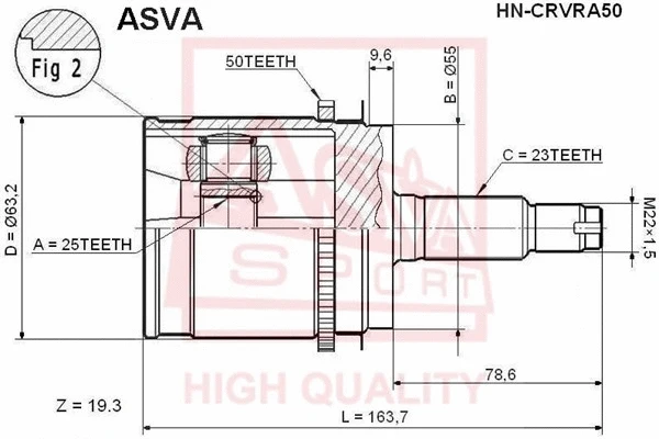Joint Kit, drive shaft (HN-CRVRA50)