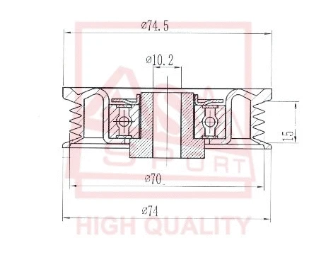 Tensioner Pulley, V-belt (SZBP-008)