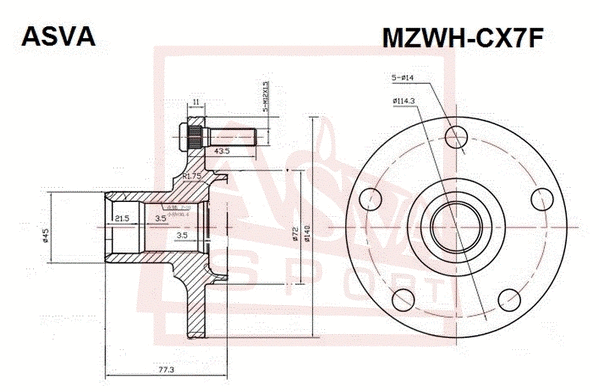 Wheel Hub (MZWH-CX7F)