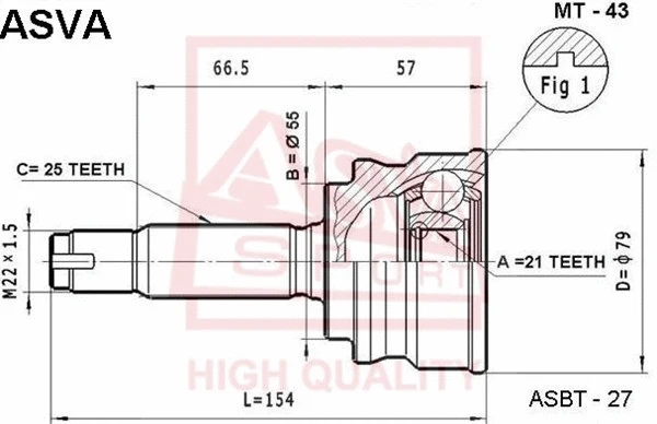 Joint Kit, drive shaft (MT-43)