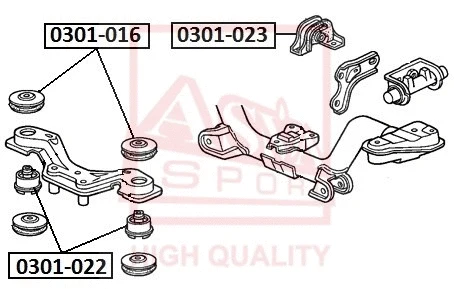 Mounting, control/trailing arm (0301-022)