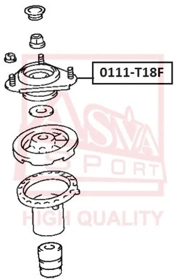 Mounting, shock absorber (0111-T18F)