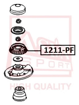 Mounting, shock absorber (1211-PF)