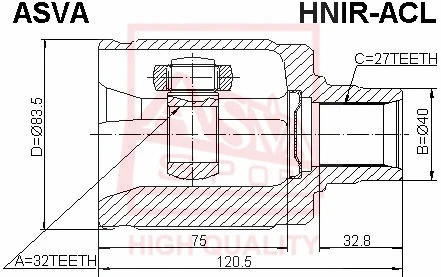 Joint Kit, drive shaft (HNIR-ACL)