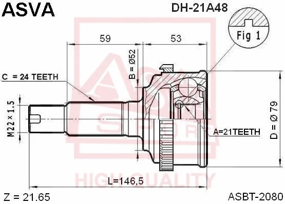Joint Kit, drive shaft (DH-21A48)
