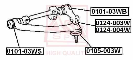 Mounting, control/trailing arm (0101-03WS)