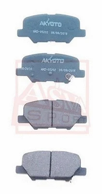Brake Pad Set, disc brake (AKD-05202)