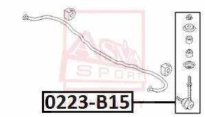 Link/Coupling Rod, stabiliser bar (0223-B15)