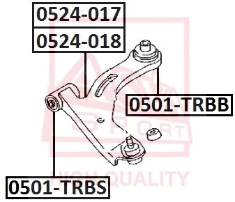 Control/Trailing Arm, wheel suspension (0524-018)