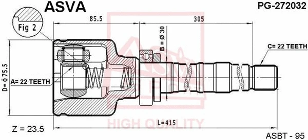 Joint Kit, drive shaft (PG-272032)