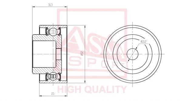 Tensioner Pulley, V-belt (KABP-002)