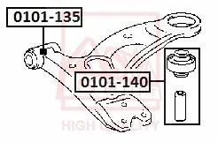 Mounting, control/trailing arm (0101-135)