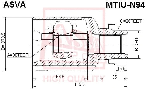 Joint Kit, drive shaft (MTIU-N94)