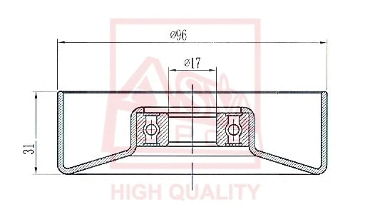 Tensioner Pulley, V-belt (TYBP-052)
