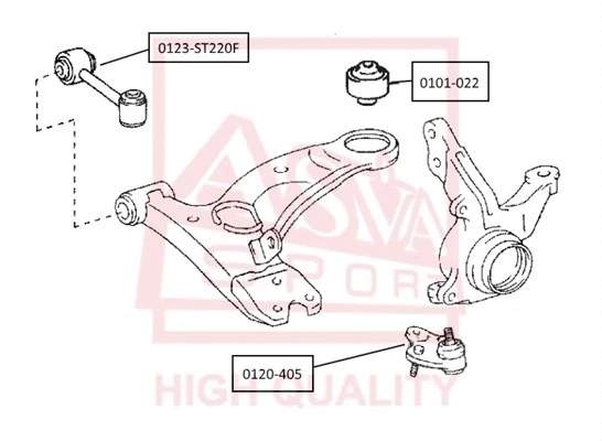 Mounting, control/trailing arm (0101-022)