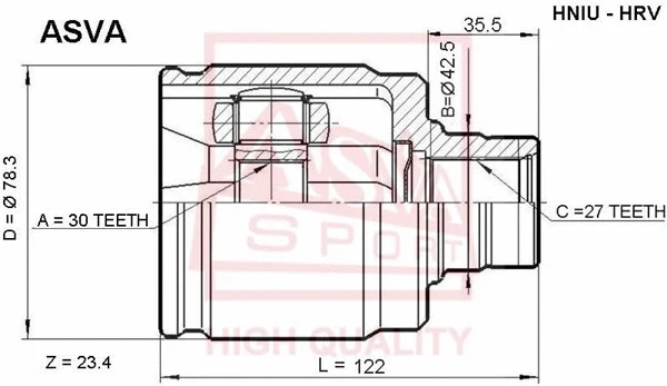 Joint Kit, drive shaft (HNIU-HRV)