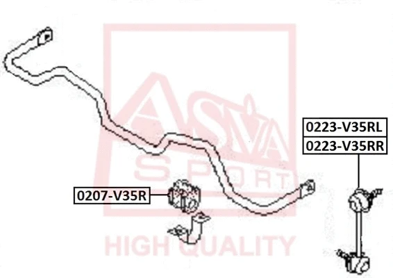 Link/Coupling Rod, stabiliser bar (0223-V35RL)