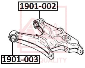 Mounting, control/trailing arm (1901-002)