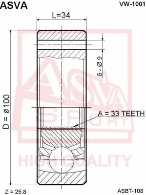Joint Kit, drive shaft (VW-1001)