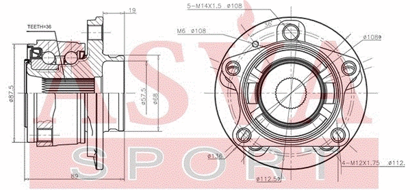 Wheel Hub (VOWH-XC90R)