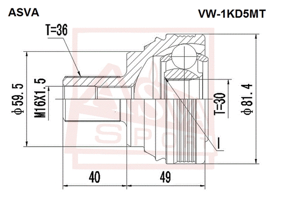 Joint Kit, drive shaft (VW-1KD5MT)