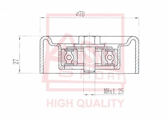 Tensioner Pulley, V-belt (NSBP-031)