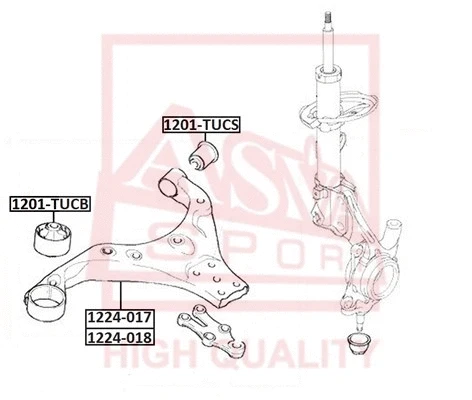 Control/Trailing Arm, wheel suspension (1224-017)