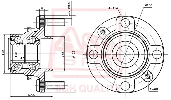 Wheel Hub (MZWH-DWRA44)