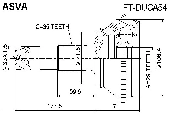 Joint Kit, drive shaft (FT-DUCA54)