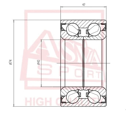 Wheel Bearing (DAC40740042)