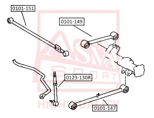 Link/Coupling Rod, stabiliser bar (0123-130R)
