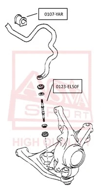 Bushing, stabiliser bar (0107-YAR)