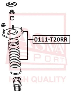 Mounting, shock absorber (0111-T20RR)