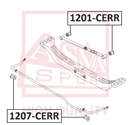 Mounting, control/trailing arm (1201-CERR)