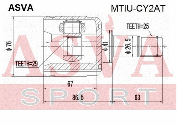 Joint Kit, drive shaft (MTIU-CY2AT)